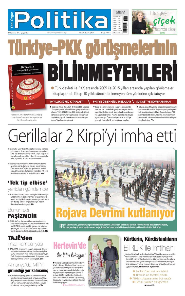 y_ozgurpolitika's tweet photo. Türkiye-PKK görüşmelerinin BİLİNMEYENLERİ 
Manşet haber
https://t.co/HpQ1UTUM1t https://t.co/0BG7ObXG8Q https://t.co/wdFx8ycKMY