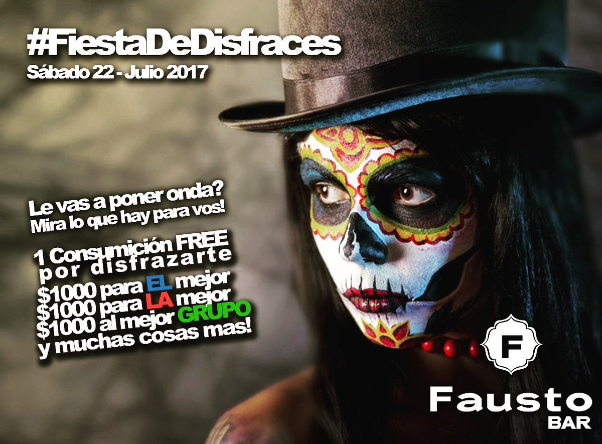 FaustooBar's tweet photo. Este sabado ponele onda y que sea diferente!! Esa noche venite de lo que quieras, festejamos el #diadelamigo todos disfrazados! https://t.co/uSSPWRoa9x