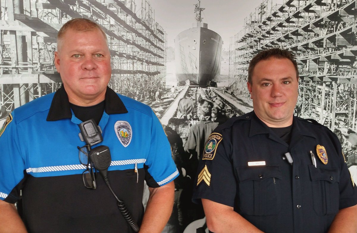 NCpoliceexecs's tweet photo. Thank you @WilmingtonPD  for the security! Corporal Nedley &amp; Sergeant Innella, two of the many watching the halls👮🏻🚔🚨 https://t.co/tYA4oxMTV0