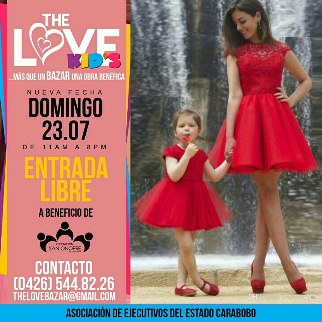 Te invitamos el 23/07 a las <a href="/asoejecutivos/">Asoc Ejecutivos Cbbo</a> a disfrutar de lo #BienHechoEnVzla #DiseñoVenezolano #TheLoveKids ENTRADA LIBRE @KimbaEsther