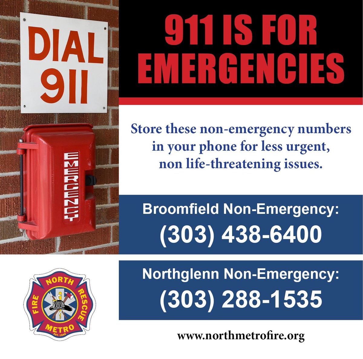 NMFirePIO's tweet photo. Don't forget to plug your city's non-emergency number into your cell phone for non life-threatening matters. #911foremergencies https://t.co/8pSg4xaAh5