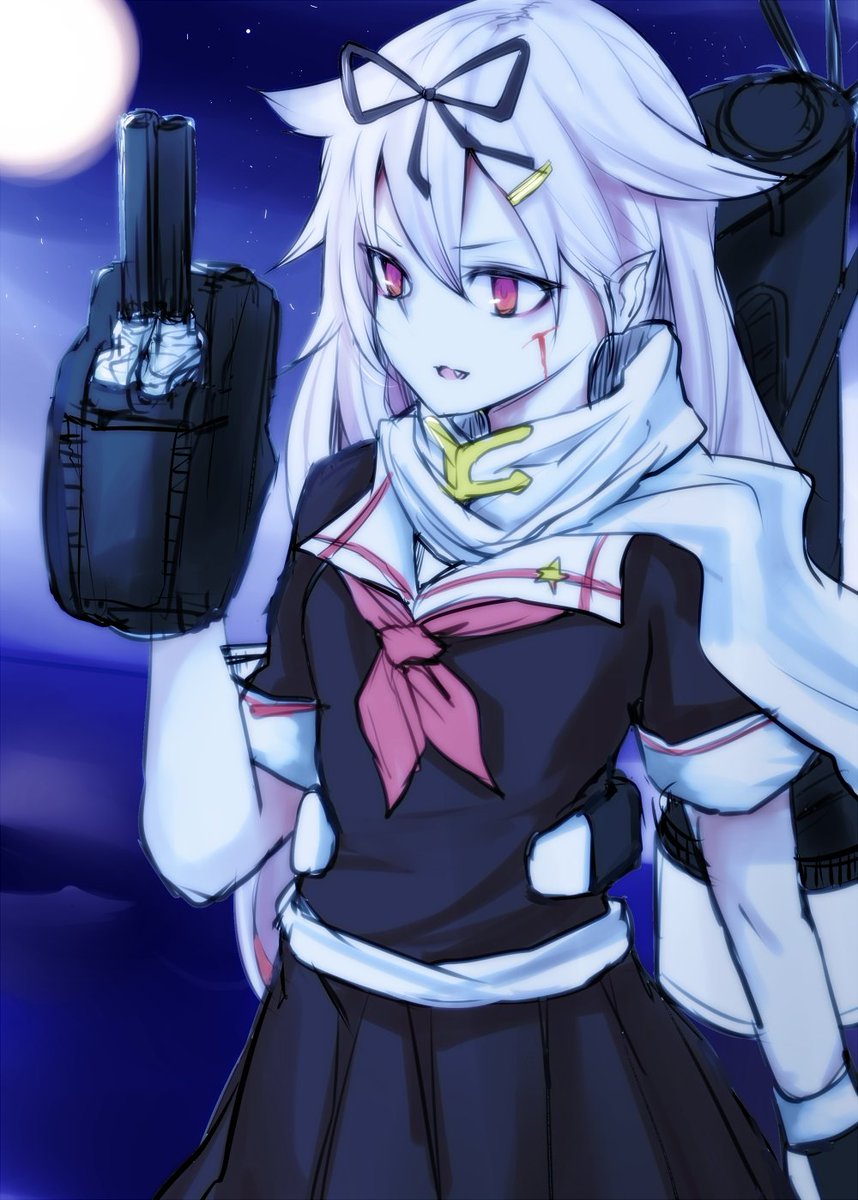 "…All enemies down. Returning to base."

Receiving minor damage, Yuudachi left the battlefield which now turned into an Abyssal graveyard.