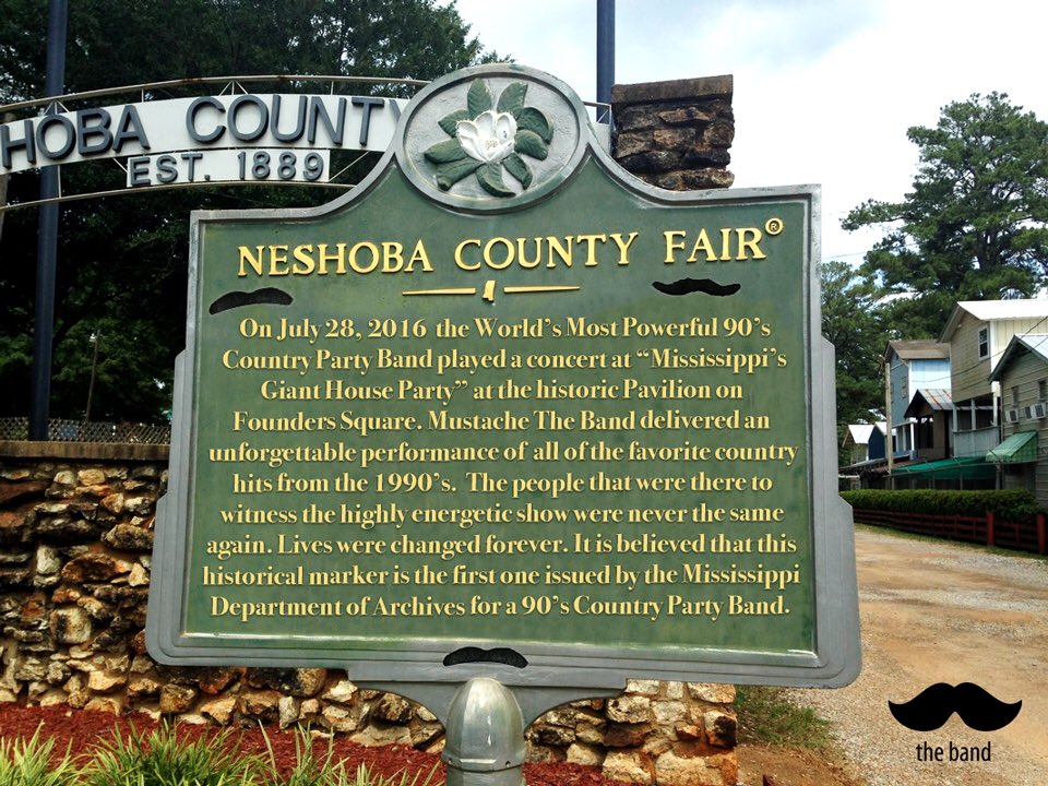 MustacheTheBand's tweet photo. On Thursday July 27, 2017, Mustache The Band returns to the Neshoba County Fair! https://t.co/d6G0HzuubQ
