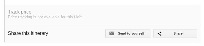 yesthatguy's tweet photo. Anyone know why @GoogleTravel #GoogleFlights says "Price tracking is not available for this flight."? Can't find an answer in help center https://t.co/RV8riR8aKU