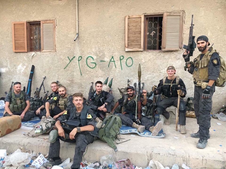 furiouskurd's tweet photo. Foreign fighters who are part of  special forces of #YPG in Raqqa. https://t.co/fKCIixfznz