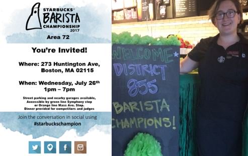 Only 8 days until the A72 Barista Championship! Join us as we cheer on Jackie from <a href="/sbuxyard/">Starbucks Yard</a> and our other competitors! #starbuckschampion