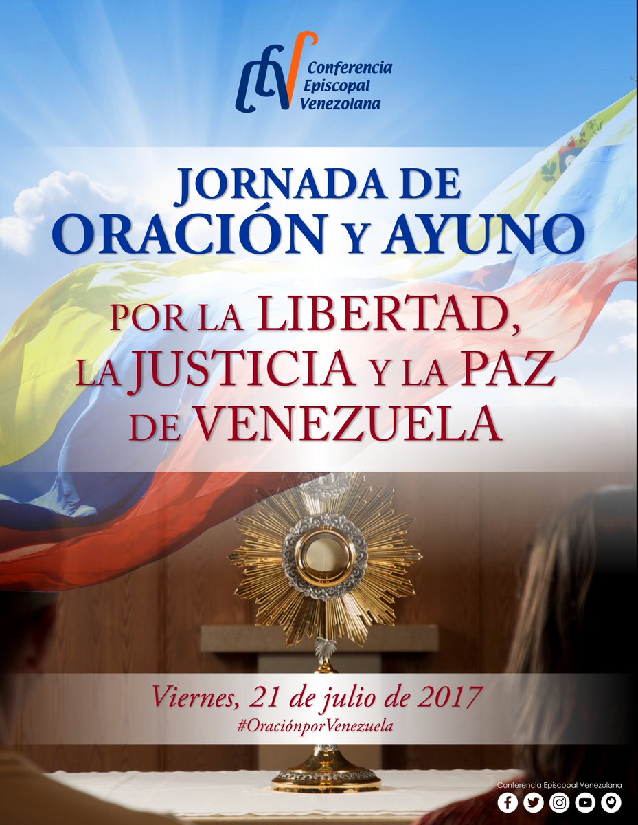 CEVmedios's tweet photo. Conferencia Episcopal Venezolana convoca a Jornada de Ayuno y Oración por Venezuela. https://t.co/pId1VTLBbO https://t.co/077t2fv2ED