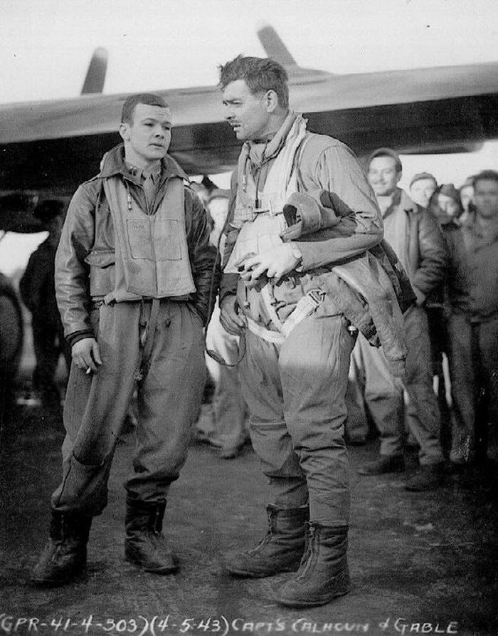 This is What Clark Gable and William C. Calhoun, Jr. Looked Like  on 4/5/1943 