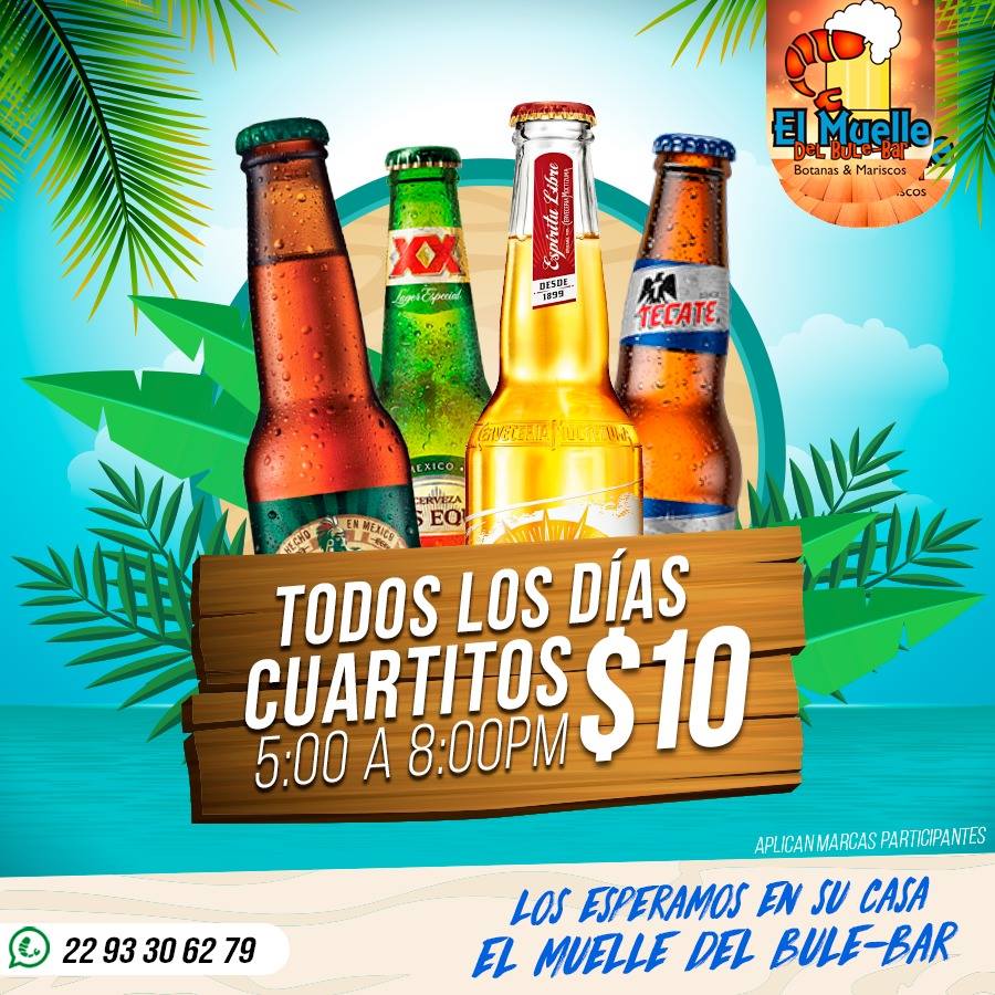 GuiaJarocha's tweet photo. Tus 10 pesos ahora valen un #cuartito solo en #ElMuelleDelBuleBar https://t.co/hJUCoBtJjC