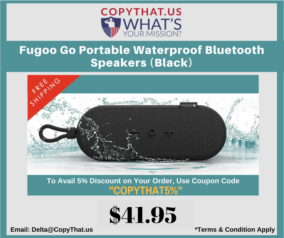 Copy_That_US's tweet photo. #Fugoo Go Portable Waterproof #BluetoothSpeakers (Black) - FGOKKO1 #WaterproofSpeakers #FugooSpeakers https://t.co/Vb9oK0AzbB https://t.co/SdoTsJsjLc