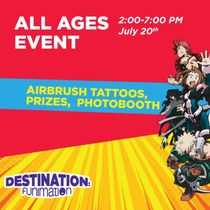 WhiskeyGirlSD's tweet photo. Don’t miss Destination @FUNimation this Thursday for autograph signings, giveaways and more! All Ages 2-7 PM, 21+ 7 PM-11PM! #FunSDCC17 https://t.co/nChVjYvwly
