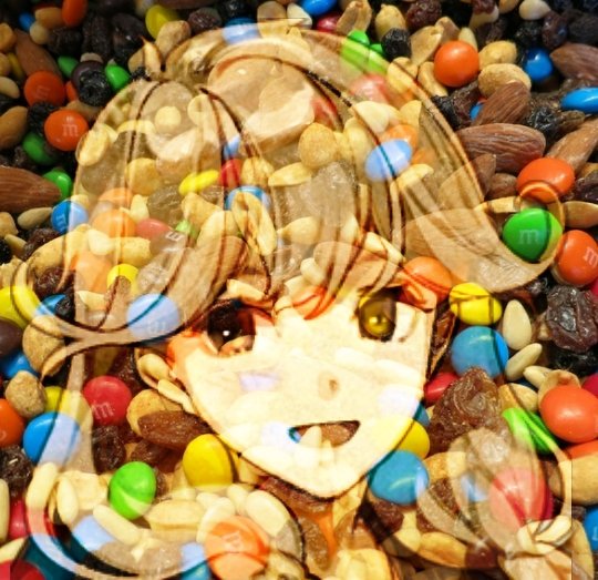 she is one with the trail mix