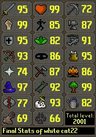 HClM_Deaths's tweet photo. white cat22 has died!
Rank 23 Overall with 136,190,352 XP
-- https://t.co/q7Rnrr5Iq9
