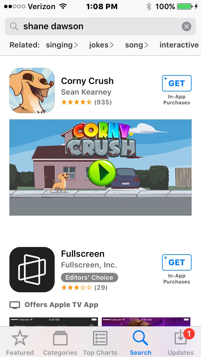 carterbritt_'s tweet photo. @shanedawson when I looked up your name in the App Store this was the first one! https://t.co/qDp5WVPxGu