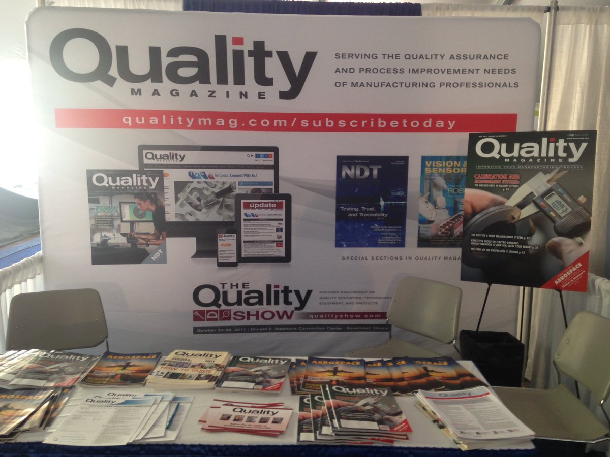 QualityMagazine's tweet photo. Come by our booth at the @CMSCEVENT and pick up a magazine! #CMSC2017 #metrology https://t.co/DwR9BYl0EJ