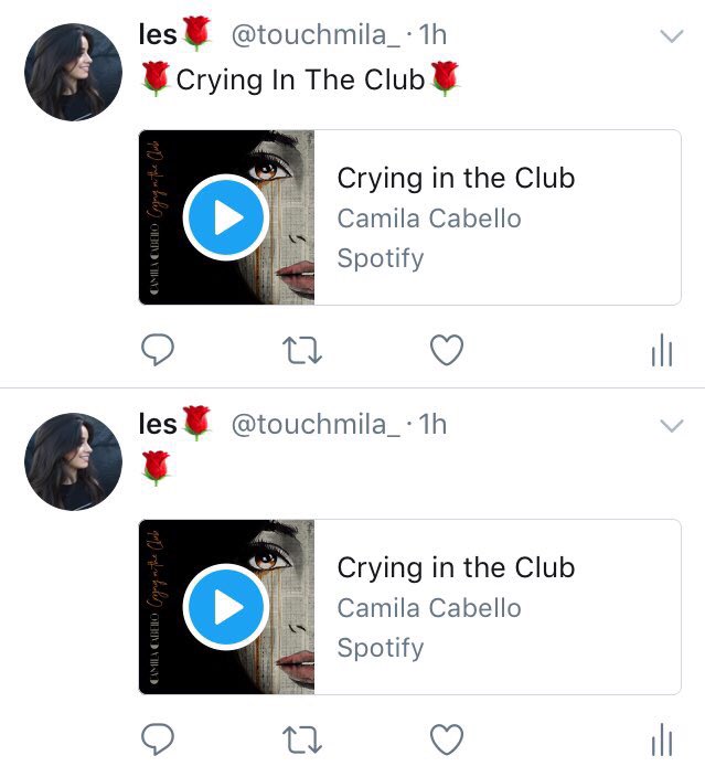 moonmimila's tweet photo. Reto2: Compartir el link de spotify 7 veces en Twitter que
#CryingInTheClubTheGame https://t.co/d59mVAVo9P
