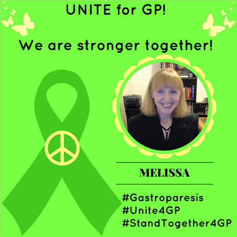melissarvh's tweet photo. #Gastroparesis #CureGP Together we are stronger! Stand up, speak up, &amp; fight for change! #Unite4GP https://t.co/hPw54Bibnf