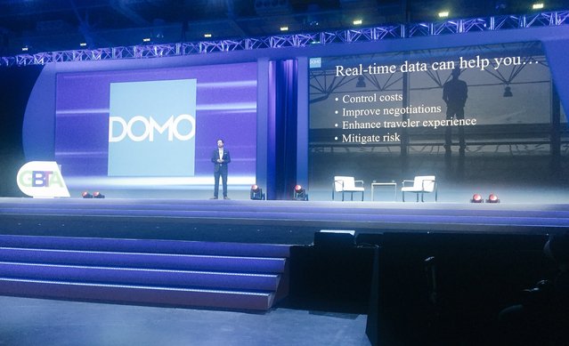 SimonKhalighi's tweet photo. Domo CSO, @jayheglar discussing real-time data at #GBTA2017! https://t.co/pRONzApuTf
