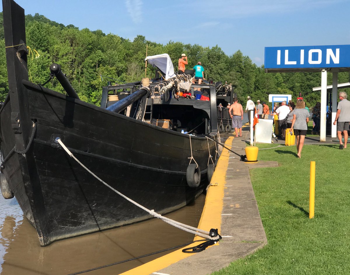 nadineswiger's tweet photo. Replicas of @ColumbusShips - Nina &amp; Pinta - Ilion Marina. Beautiful ships! Hope to see it with the mast up in Oswego. Have a safe journey! https://t.co/6VNj8dM6iK