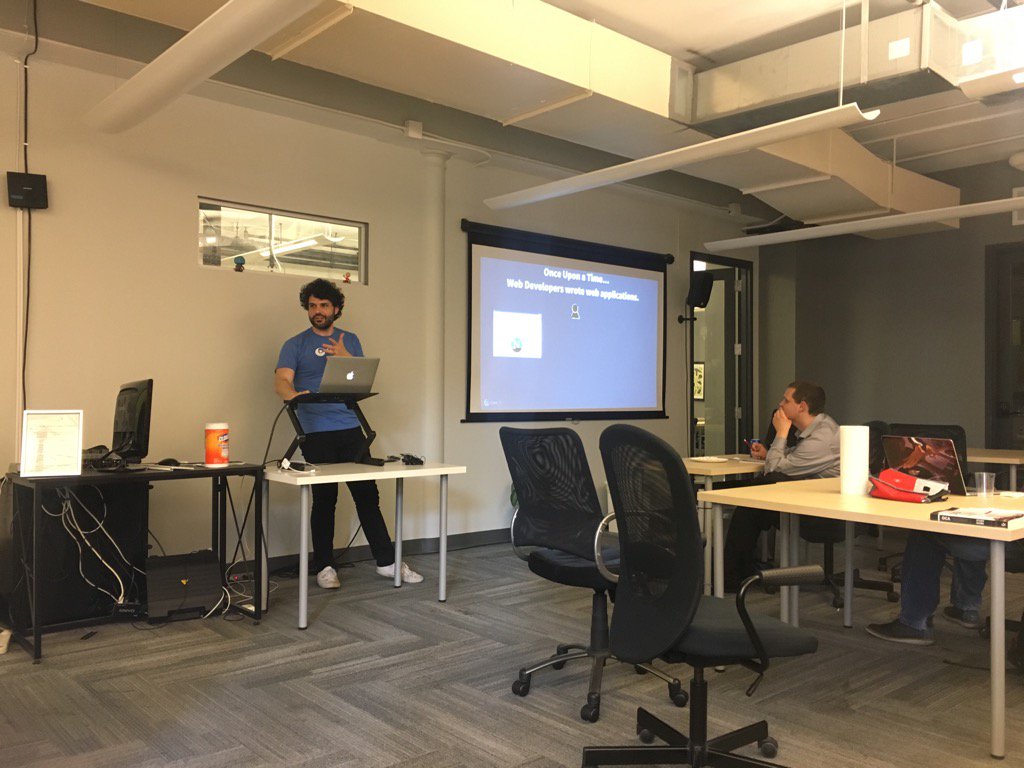 sawebdev's tweet photo. Kubernetes for Web Developers by @coreos' very own Matt Dorn! https://t.co/fW6G8RvbYN