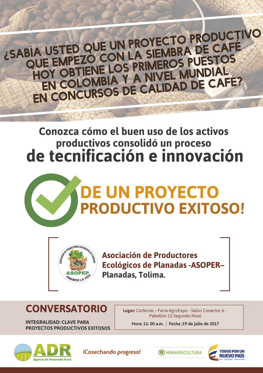 cegechem's tweet photo. Mañana 10am en #agroexpo2017 invitados a nuestro conversatorio con productores que enseñan las claves para hacer del campo un buen negocio! https://t.co/n4VuwbRGlx