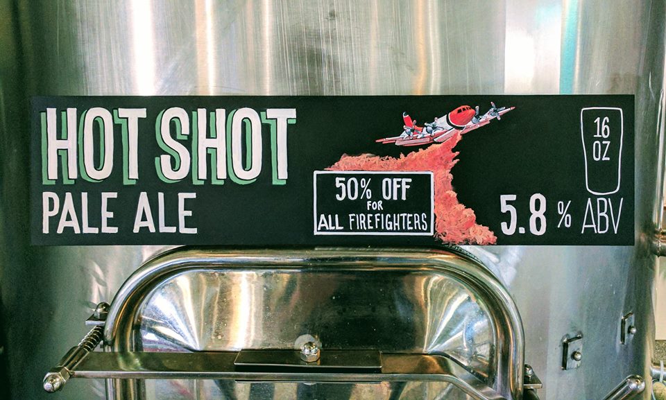 Have you tried our new Hot Shot pale ale? It's 50% for ALL firefighters as a thank you for all of your hard work!
