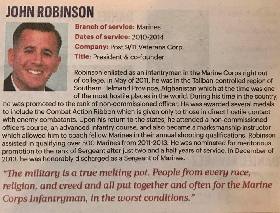 Honored to announce that, John Robinson, President/ Co-Founder <a href="/Post_911Vets/">Post 9/11 Veterans</a> &amp; USMC Afghanistan vet has agreed to join our Advisory Board