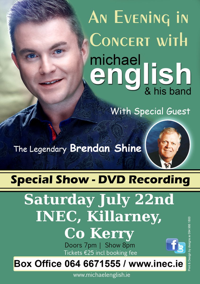 menglishmusic's tweet photo. Just 3 days to go till the show of the year! Have you got your ticket yet? #meganight @INECKILLARNEY https://t.co/fbphNRApVC