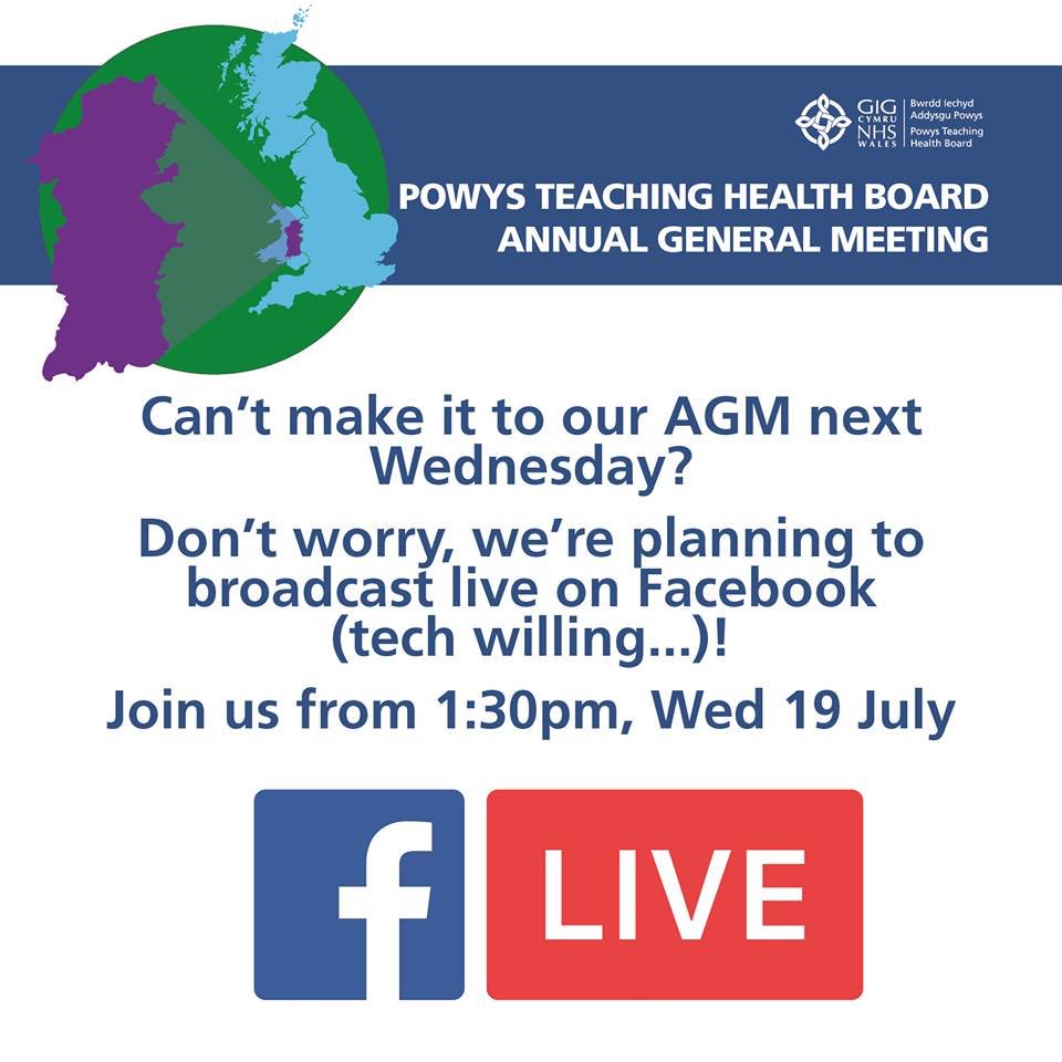 NHSAdrianO's tweet photo. The Annual General Meeting of @PTHBhealth is from 1.30pm today in Llandrindod Wells - join us via #PTHB2017agm or Facebook Live https://t.co/9ARsq1lyjF