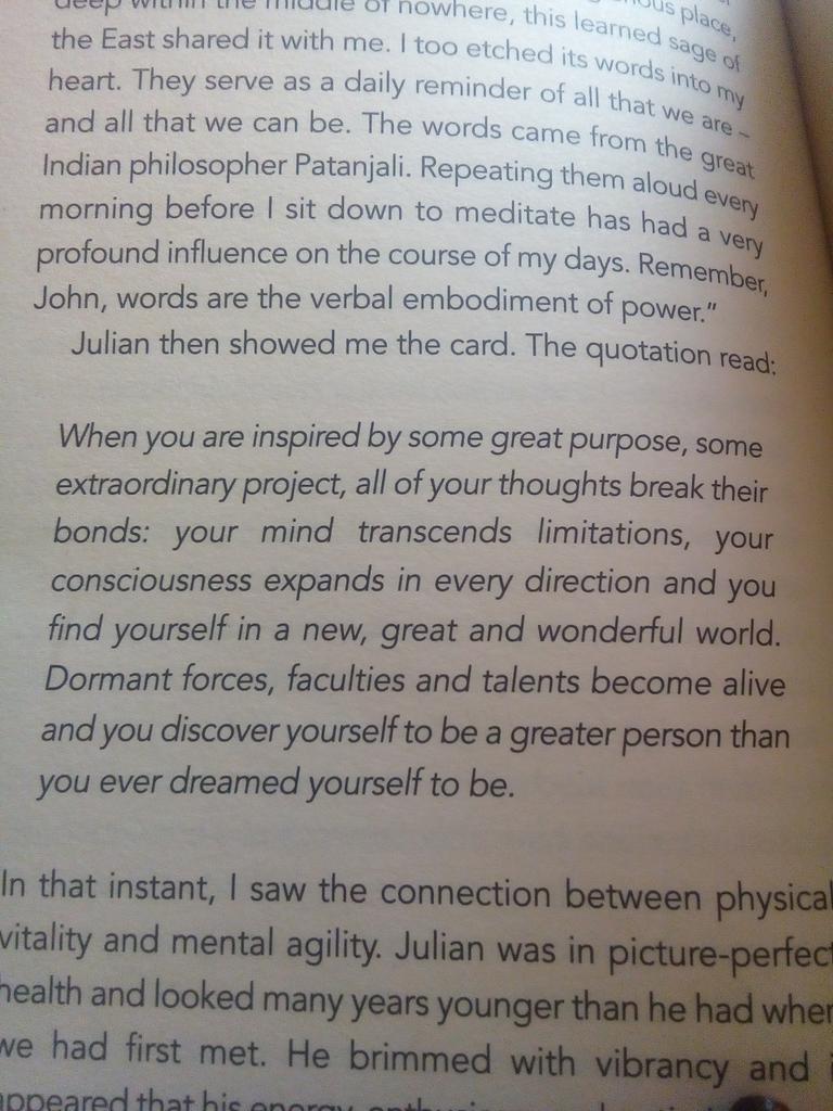 ReaMolapo's tweet photo. #Power#RobinSharma https://t.co/qsnYuUtdwf