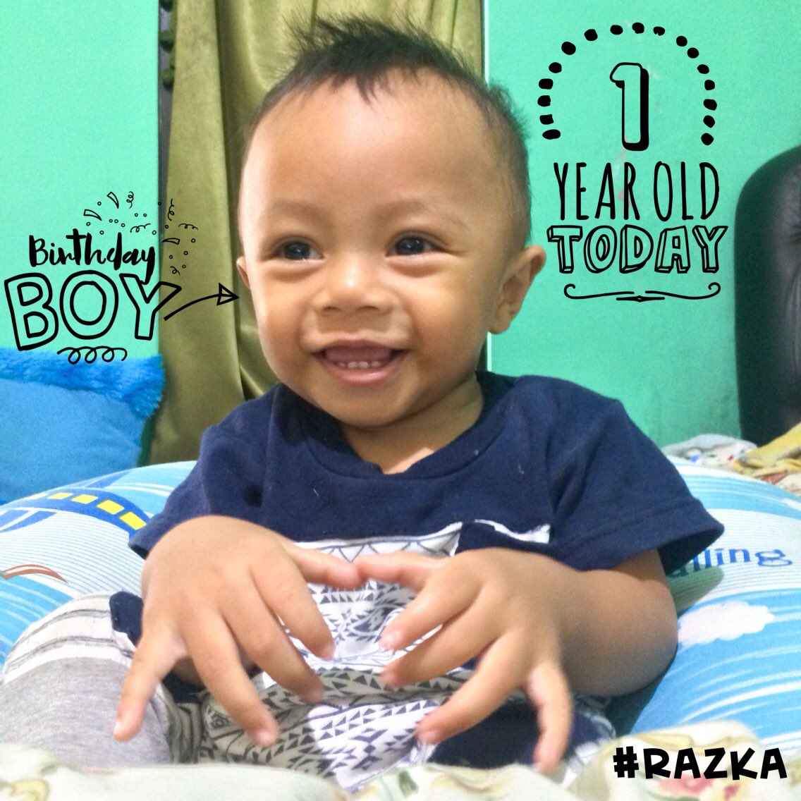 Rivanaz's tweet photo. @fannywidio #Razka #Baby #Happy #Birthday #1Year #Alhamdulillah https://t.co/fGQrY5xrHT