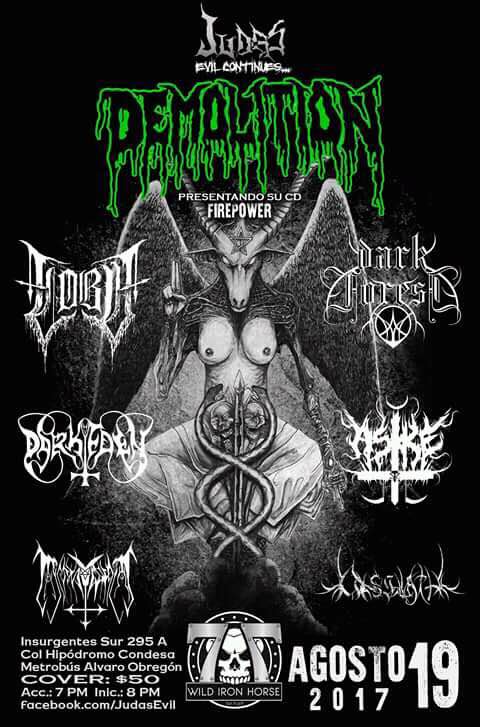 mordormxradio's tweet photo. DEMOLITION + DARK FOREST &amp; more - 19.AGO.2017 - Wild Iron Horse - https://t.co/GaT2x3Caqb #MordorRadio #BlackMetal @DarkforestMX #Tepito https://t.co/aJiu8YO2WM