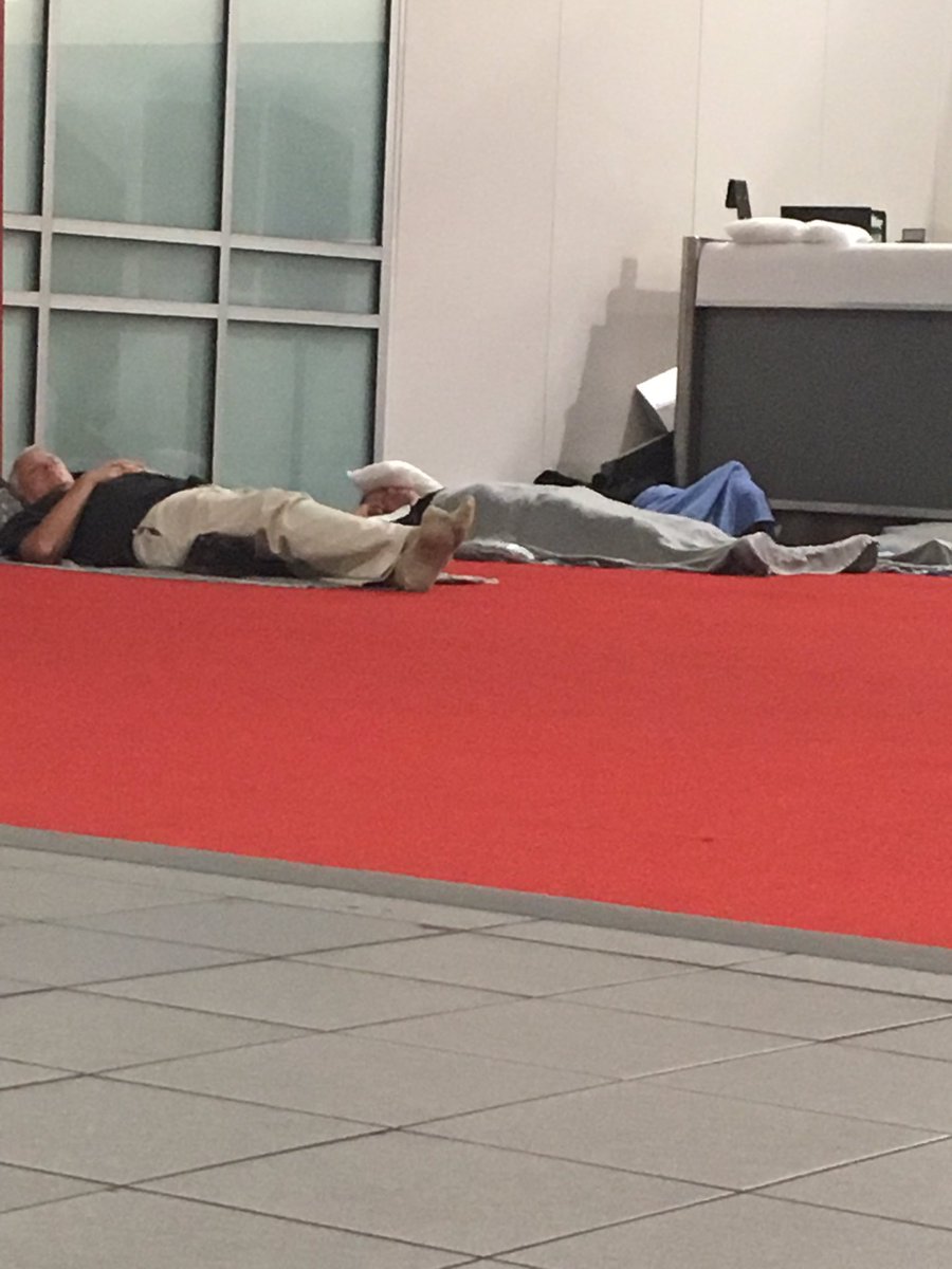 Me&amp;the stranded seniors at LGA b/c hotels were 2expensive at for <a href="/Delta/">Delta</a> after an aborted flight at takeoff. Others got hotels not old pple