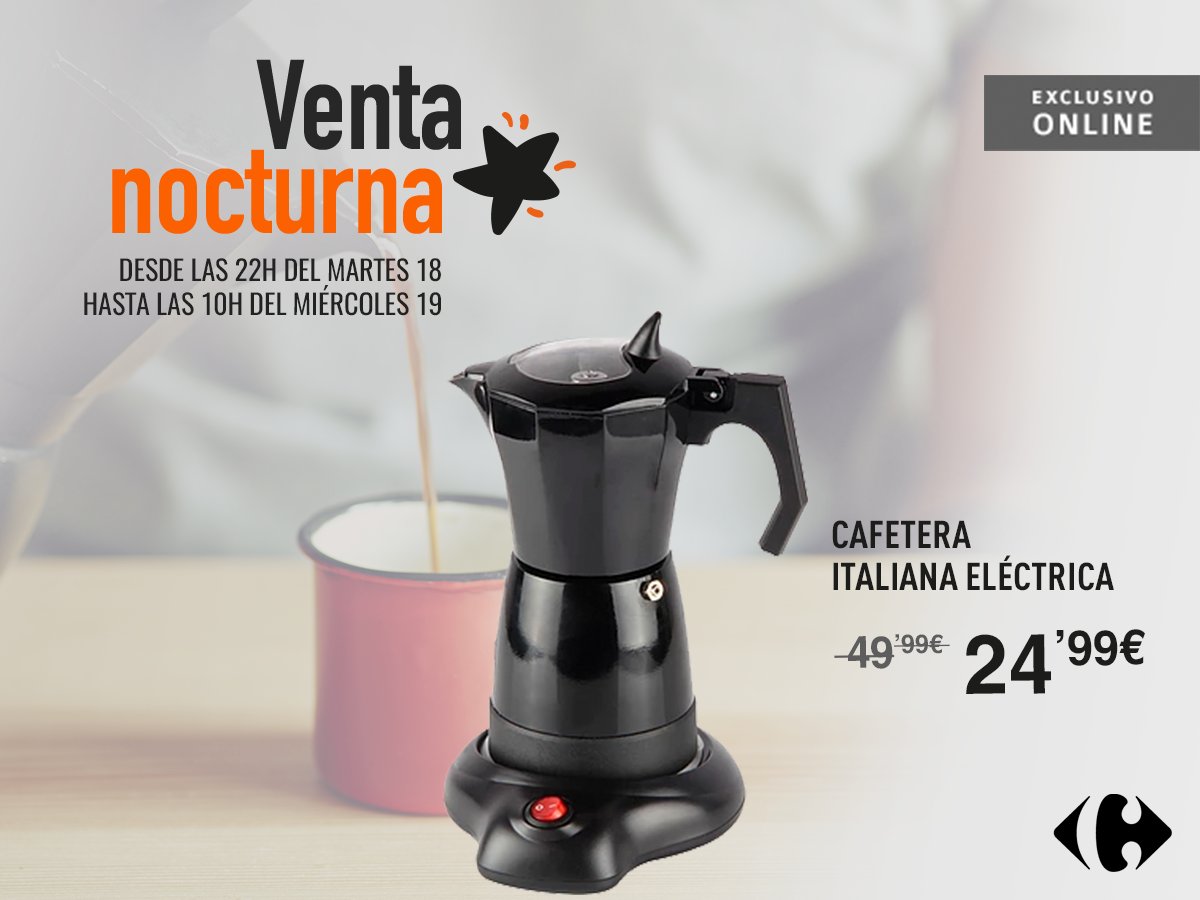 Carrefour España on X: Disfruta del verdadero sabor de italia con esta #cafetera  eléctrica. ¡Solo esta noche! #VentaNocturna    / X