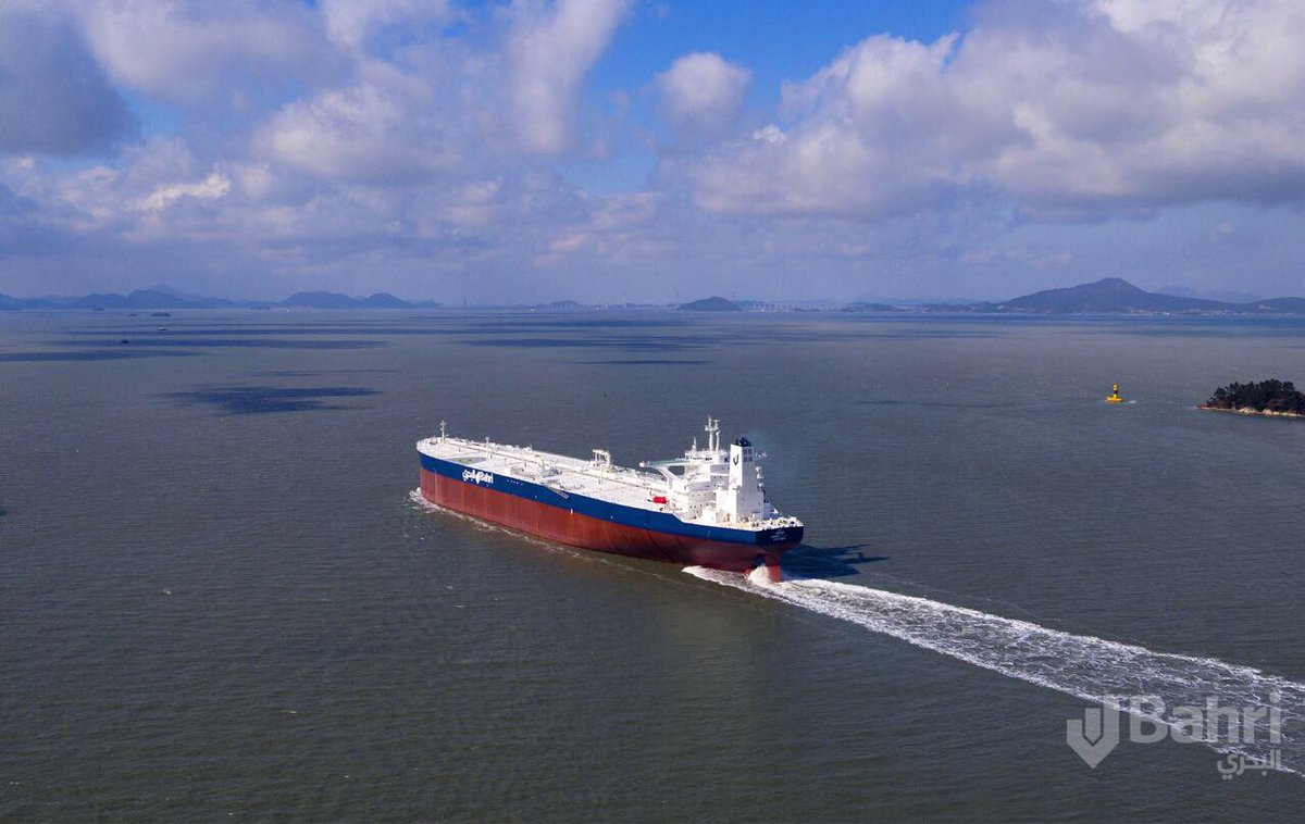 أستلمت #البحري الناقلة العملاقة #البحري_أسلاف و هي ثالث ناقلة هذا العام بعد #البحري_أمجاد و #البحري_محاره ليصبح العدد 39 ناقلة نفط عملاقة