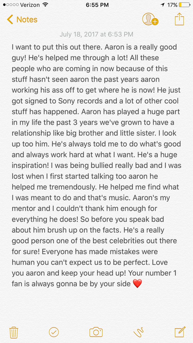 hannahdial_'s tweet photo. I care so much about @aaroncarter it hurts to see him going through this right just know I'm here always supporting u I love you big bro❤️ https://t.co/quvf1AEiUE