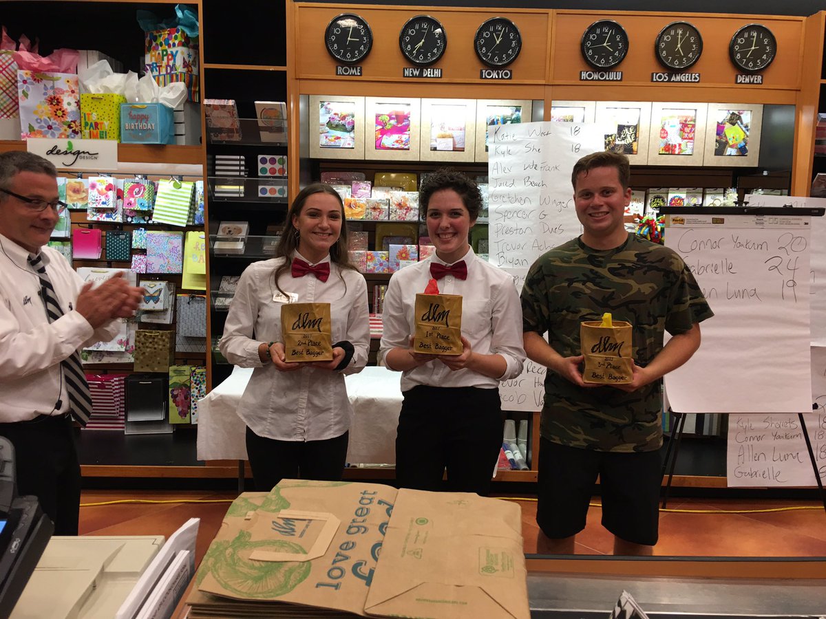 DorothyLaneMkt's tweet photo. Congrats to top contenders tonight, Gabrielle, Katie, and Connor, who will all progress to the state Best Bagger contest!! #teamDLM https://t.co/8yY6EtV97s