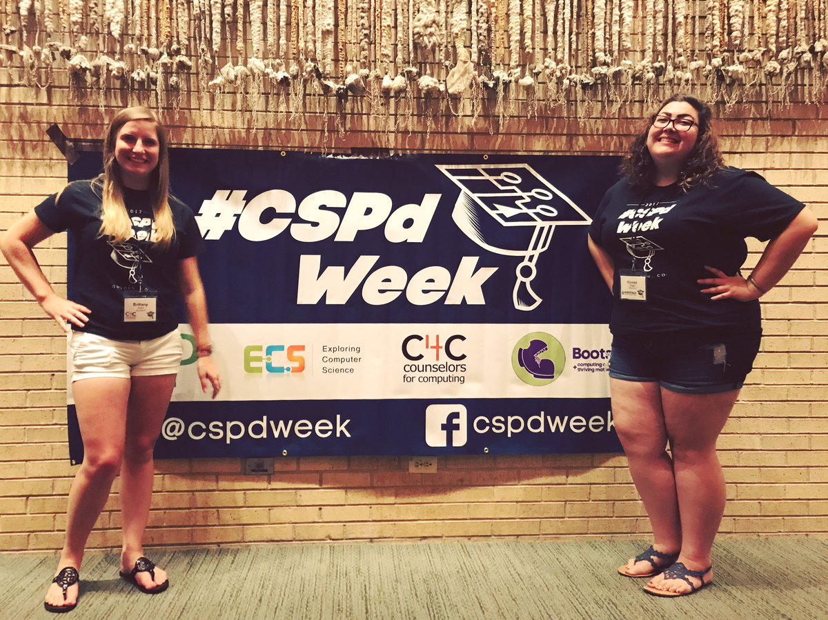 MsAEngle's tweet image. Having a great time at #cspdweek with Mrs. Kuhn. We are 1 of 5 teacher/counselor partners here! #ncwitc4c #bootstrapcs
