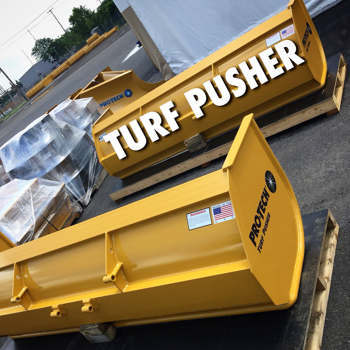 SnoPusher's tweet photo. The #turfpusher now comes with a pin-on coupler! #protech #turf #snowplow #lax #lacrosse https://t.co/HSQc4P0BZj