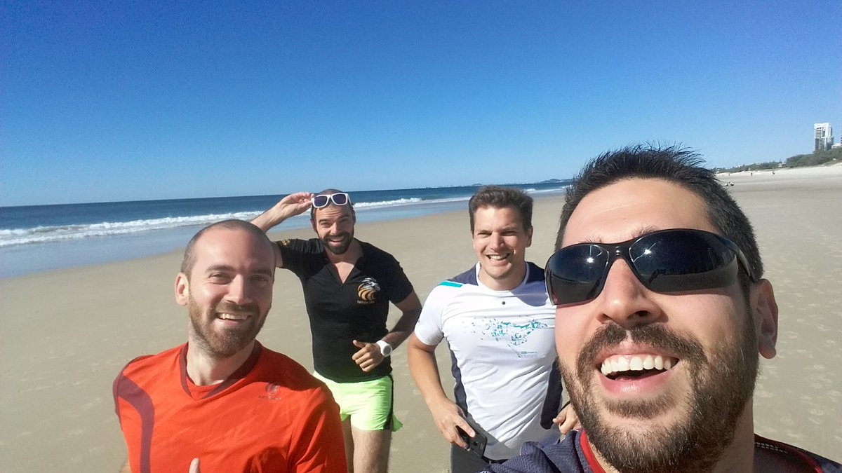 CedricMorio's tweet photo. Day before #FBS2017 run on the beach for #decathlonsportslab team for a good recovery of the jetlag. Great location @FootwearBiomech. https://t.co/eI0J70x99s