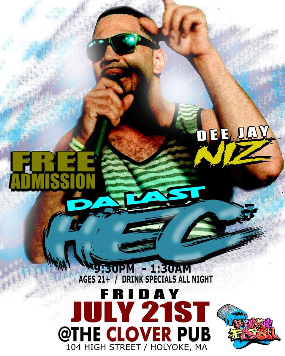 dalasthec's tweet photo. It's going down @thecloverpub these Friday night! #hiphop lives Here! Come out and enjoy the night with us! https://t.co/FtC1cYw44F