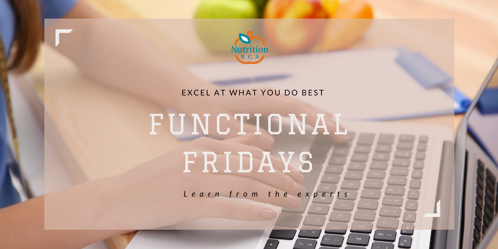 NutritionBCS's tweet image. Looking for some Free business tips?  Check out our #functionalfridays for AUG!  Register today.  #rdchat #rdworld htl.li/WlDh30dJtMQ