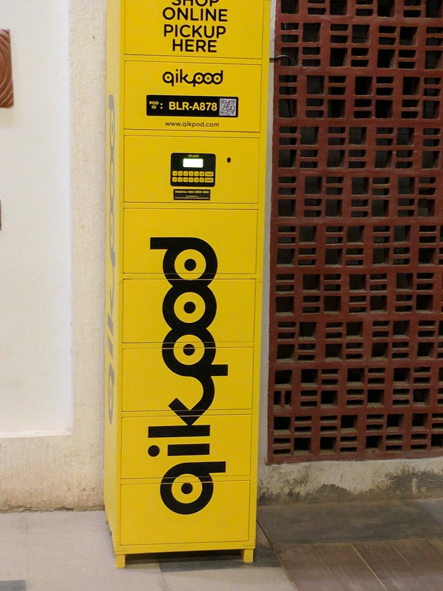 _gags's tweet photo. Finally saw #qikpod machine in a society for order pickup, hope they rollout to more locations https://t.co/xVljKj2zHk