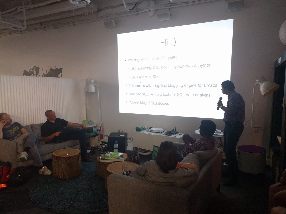 roadside_seb's tweet photo. Last but not least, #vanpy presents @gane5h with Butter smooth interactive applications with Django & Websockets https://t.co/QyxEbtT9Ww