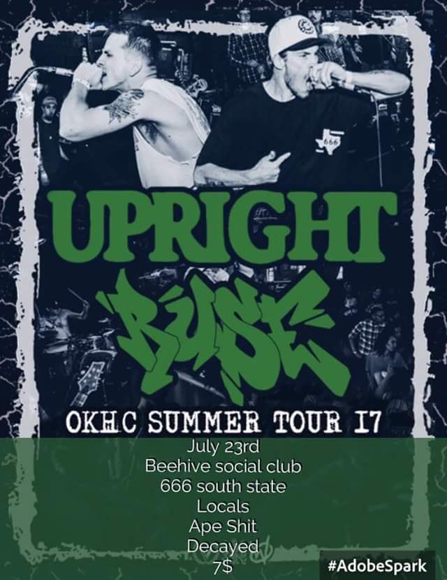 Catch this lineup on Sunday! The dudes in <a href="/UPRIGHT_OKHC/">Upright</a> and <a href="/RuseCrew/">Ruse</a> are killing it. We'll be there with dirtyXmike and the <a href="/DecayedHC/">Decayed</a> 🔥