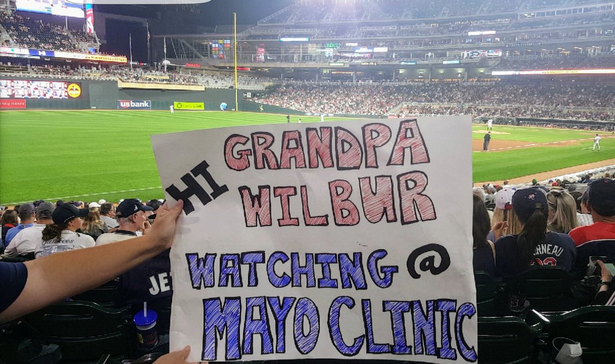 BrenBCollins's tweet photo. Hey @Twins I need your help!  Trying to get on tv to wish my 86 year old Grandpa good luck w/his surgery tomorrow! @MayoClinic *sec125 https://t.co/OAY7ieh4tj