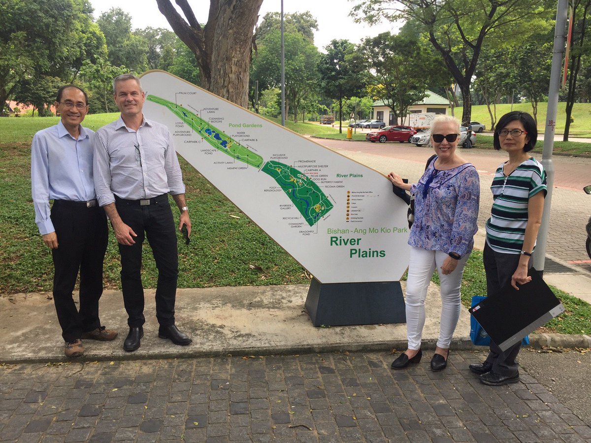 watercorpwa's tweet photo. Our CEO &amp; Chairman in #Singapore - Visiting @PUBsingapore Changi NEWater plant &amp; drainage tuned into parkland #liveability #water https://t.co/a14SSuyT8L
