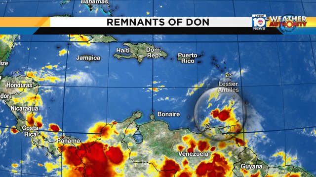 That's it for Don! As of 11 pm Tuesday, Don has been downgraded to "remnants" racing away from the Windward Islands. https://t.co/GqHd3yNnw1