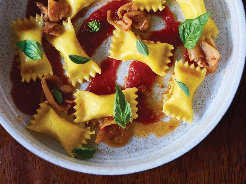 <a href="/restaurantsenia/">Senia</a> chefs/owners Chris Kajioka and Anthony Rush make kitchen magic by transforming dishes into layers… bit.ly/2u6FUJ2