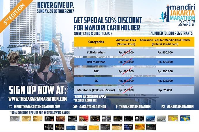 Marathon Credit Card Login >> Jakarta Marathon On Twitter Get Special 50 Discount For Marathon Credit Card Login >> Jakarta Marathon On Twitter Get Special 50 Discount For